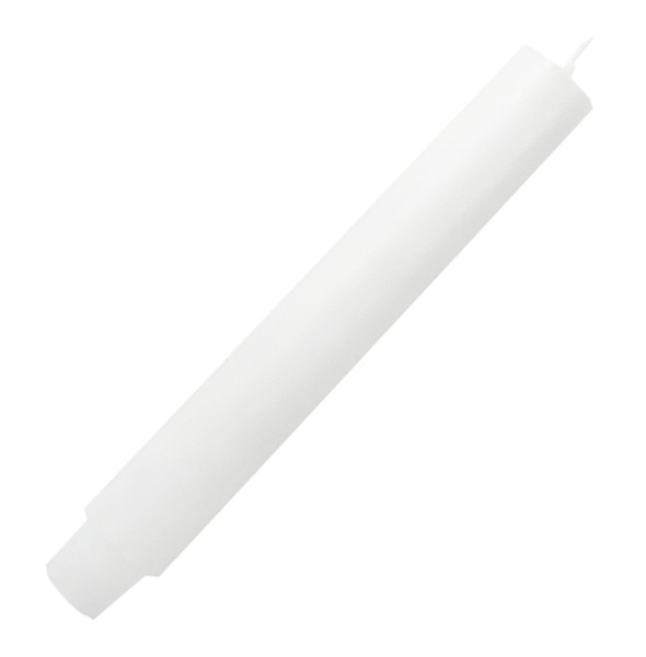 Dicke Stabkerze Durchgefärbt Weiß 20cm x 2,5cm Tropffrei Premium