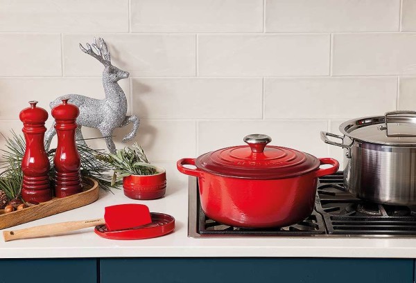 Le Creuset Kochlöffelablage Oval Kochlöffelhalter Steinzeug Kirschrot
