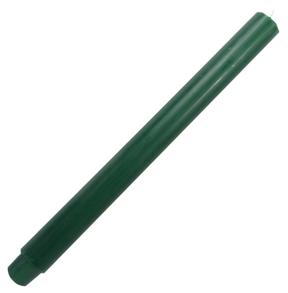 Dicke Stabkerze Jagdgrün Grün Durchgefärbt Lang 30cm x 2,5cm Tropffrei Premium
