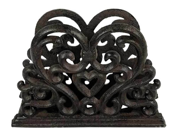 Serviettenhalter Nostalgie Serviettenständer Gusseisen Antik-Braun 10x15cm