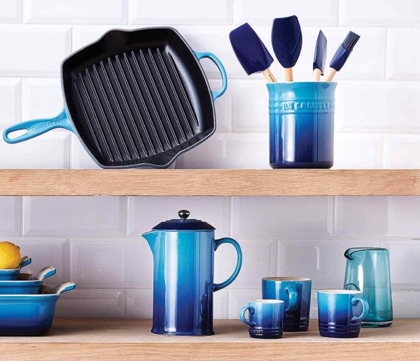 Le Creuset Kochkellen Set Craft 5-tlg. mit Topf Steinzeug Azure Blau