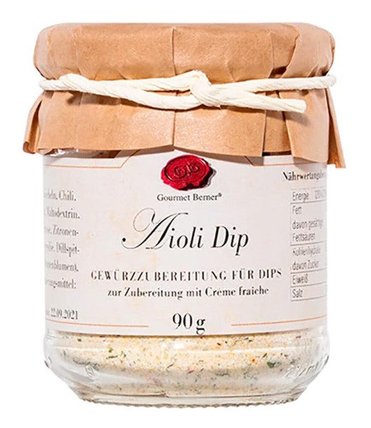 Gourmet Berner Aioli Dip Gewürzmischung für Créme Fraîche 90g
