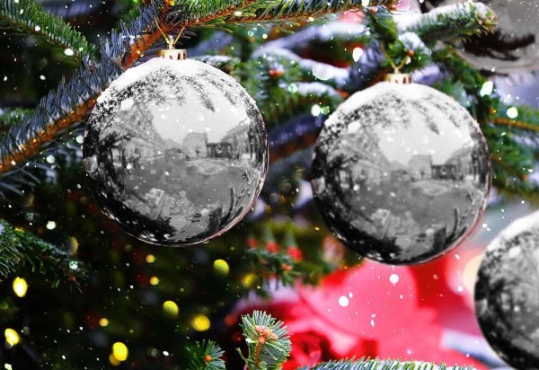 Große Christbaumkugeln Silber Glänzend 6 Stück Weihnachtsbaumkugeln 14cm