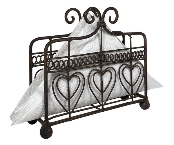 Serviettenhalter Eisen Braun Landhaus Serviettenständer Vintage-Stil 14x17cm