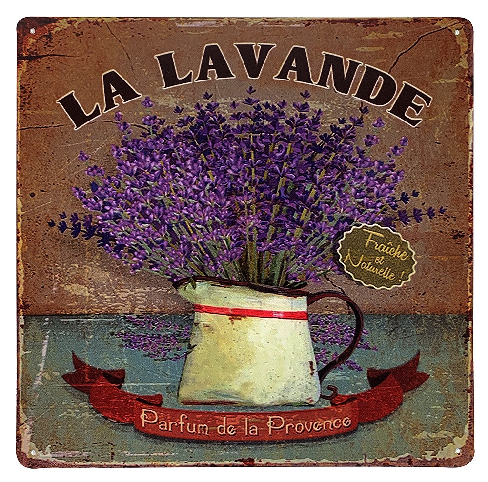 Blechschild La Lavande Provence Dekoschild Lavendel Nostalgie 30x30cm
