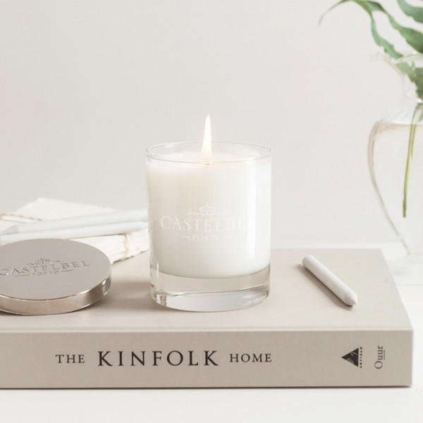 Castelbel White Jasmine Duftkerze im edelen Glasbehälter