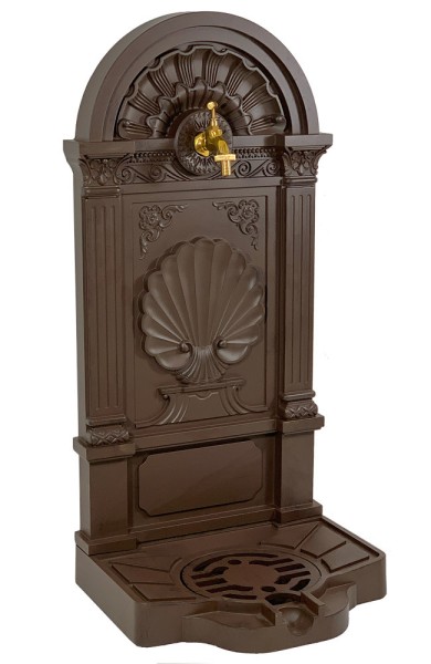 Standbrunnen mit Wasserhahn Wasserzapfsäule Garten Terrasse Antik-Stil 83cm