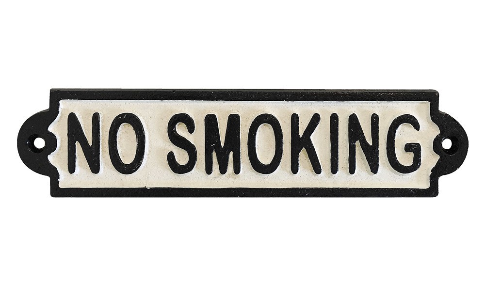 Nostalgie Schild No Smoking Vintage Dekoschild Gusseisen