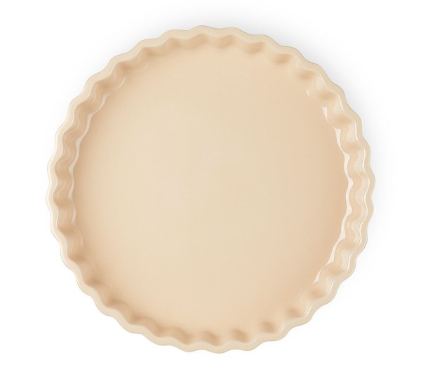 Le Creuset Tarte-Form Steinzeug Shell Pink 28cm