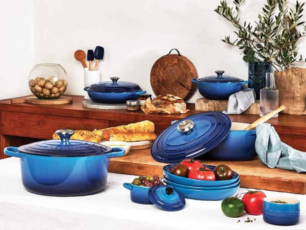 Le Creuset Salatschüssel Steinzeug Azure Blau 24cm