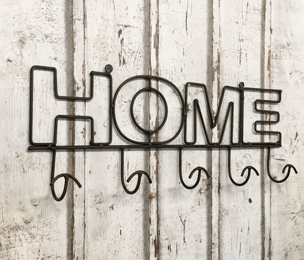 Wandgarderobe HOME Metall Rost Braun Vintage Garderobenhaken Wandhaken 50cm