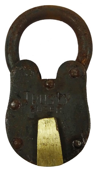 Vorhängeschloss Vintage 2 Schlüssel Nostalgie Eisen Weinkeller Antik-Stil