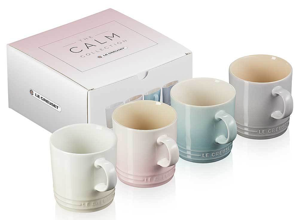 Le Creuset Tasse Becher 4er-Set Calm Collection Steinzeug