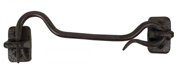 Kistenverschluss Schließhaken Truhenverschluss Gusseisen Braun Antik-Stil