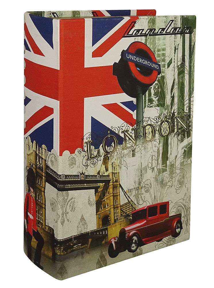 Hohles Buch mit Geheimfach London Buchversteck Nostalgie Vintage 21 cm