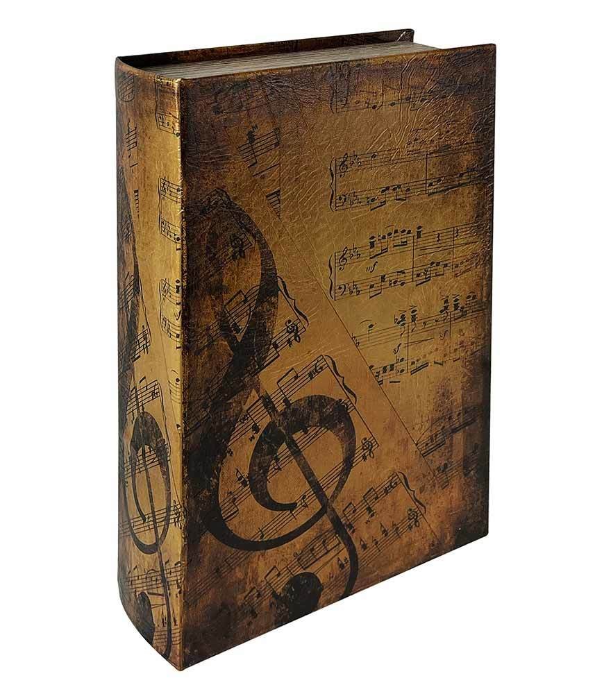 Hohles Buch mit Geheimfach Noten Musik Buchversteck Buchsafe Antik-Stil 33 cm