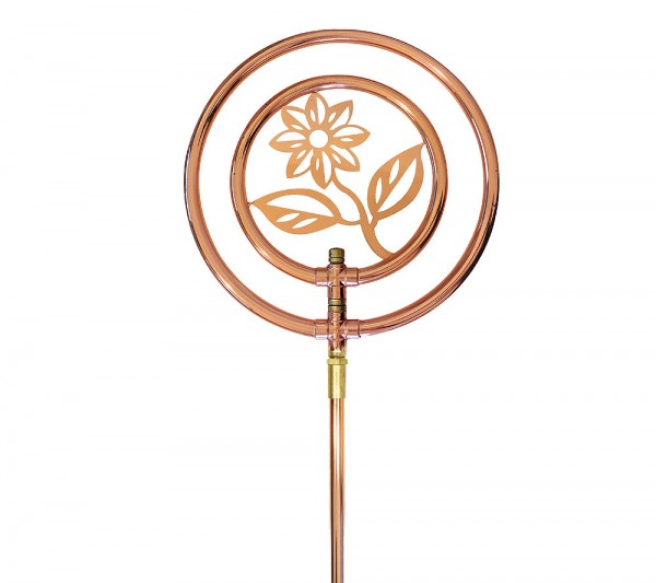 Rasensprenger Blume Rotierend Kupfer mit Erdspieß Kreisregner Wasserspiel