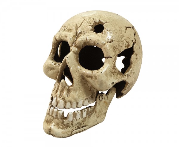 Großer Totenkopf Windlicht Gusseisen Halloween Briefbeschwerer Skull Memento …