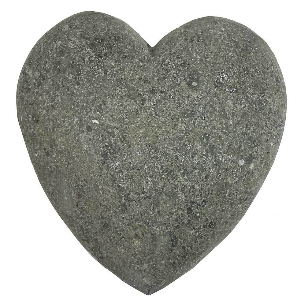 Herz Handarbeit aus Stein Naturstein Herzform Vulkangestein Andesit 16cm