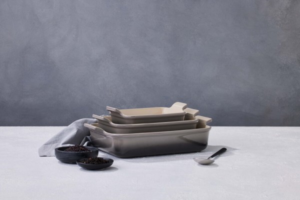 Le Creuset Auflaufform Tradition Steinzeug Flint Grau