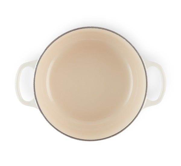 Le Creuset Bräter Signature Rund Gusseisen Meringue 22cm
