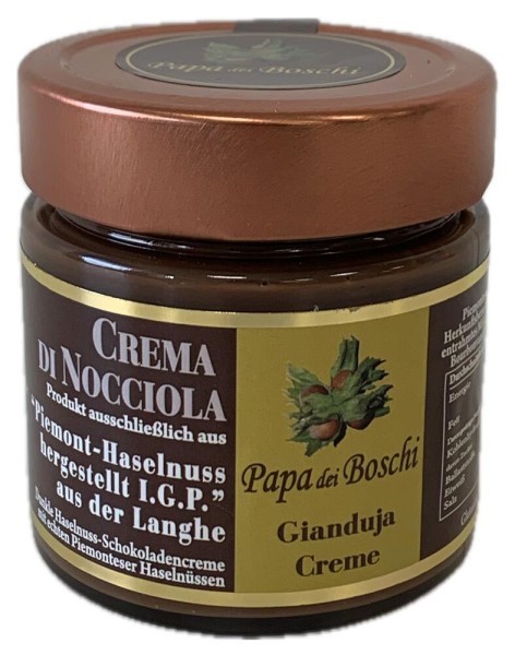 Papa dei Boschi Gianduja Creme Schoko Haselnusscreme Piemont