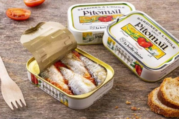 la belle-iloise Sardinen in Olivenöl Sauce Pitomaïl - Dose 115 g