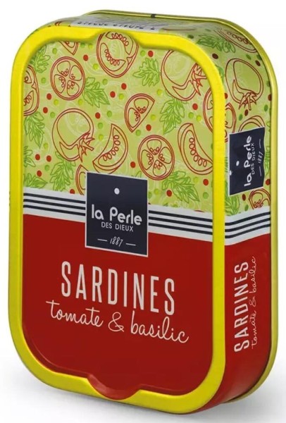 La Perle des Dieux Sardinen mit Tomate und Basilikum - Dose 115 g