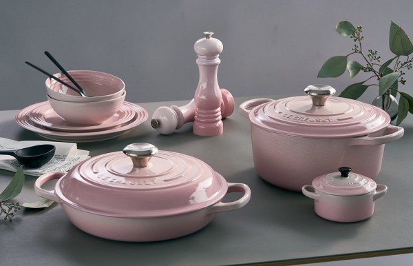 Le Creuset Bräter Signature Rund Gusseisen Shell Pink 20cm