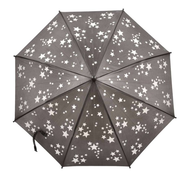 Regenschirm Reflektor Kinder Sterne Stockschirm Kinderschirm reflektierend