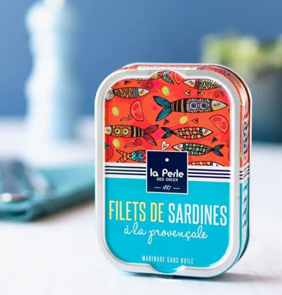 La Perle des Dieux Sardinen-Filets à la Provencale - Ohne Öl - Dose 115 g