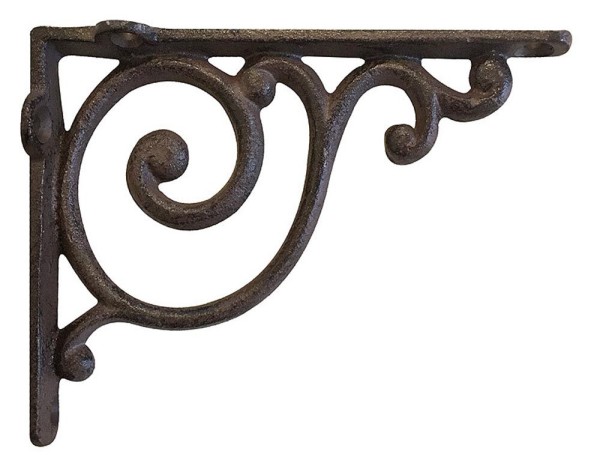 Rustikaler Regalträger Regalhalter Regalwinkel Gusseisen Antik Braun 13,5x11cm
