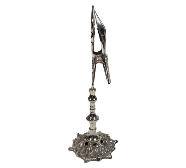 Tischkartenhalter Hand Barock Stil Silber Metall Kartenhalter Platzkartenhalter 22,5cm