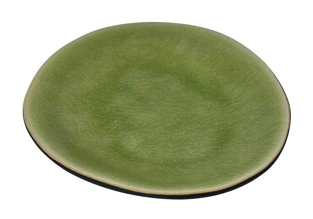 Seifenschale Oval Steingut Grün Vintage Seifenhalter Keramik Nostalgie