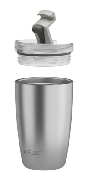 FLSK CUP Kaffeebecher Stainless STNLS Coffee to go-Becher Edelstahl
