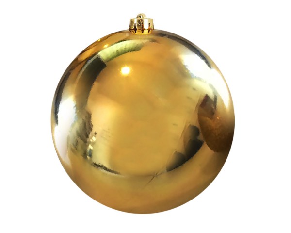Große Weihnachtskugel 20 cm Gold Wetterfeste XL Christbaumkugel Außen und Innen