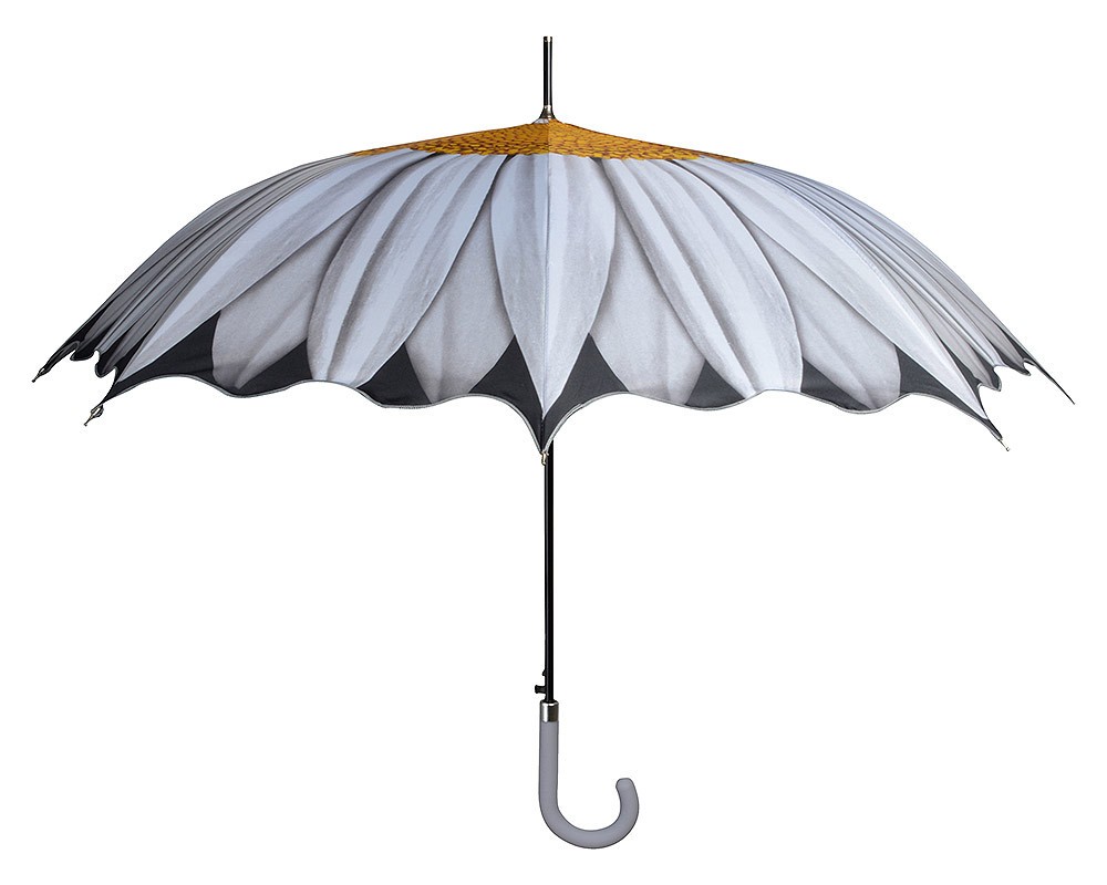 Regenschirm Blume Margerite Weiß Stockschirm Schirm Ø 100cm