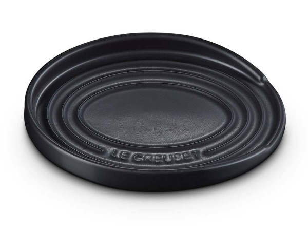 Le Creuset Kochlöffelablage Oval Kochlöffelhalter Steinzeug Schwarz Matt