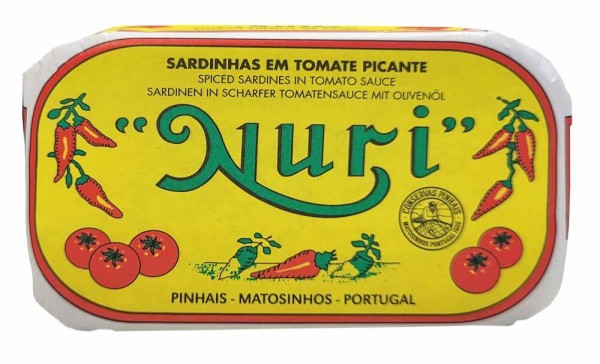 Nuri Sardinen in scharfer Tomatensoße und Olivenöl Portugal - Dose 125 g