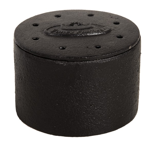 Räucherbox BBQ Gusseisen Braun Grill Räucherdose Smoker mit Holzschnipsel