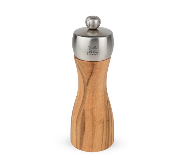 Peugeot Fidji Salzmühle Olivenholz Edelstahl 15cm
