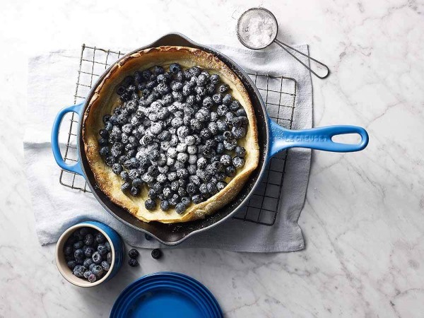 Le Creuset Brat- und Servierpfanne Hoch Gusseisen Azure Blau 26cm