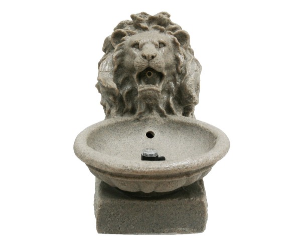 Ubbink AcquaArte Basel Löwenkopf Gartenbrunnen Set LED Sandstein-Optik Springbrunnen