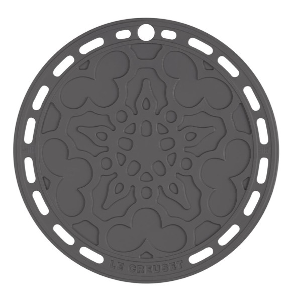 Le Creuset Silikon Untersetzer Tradition Rund Flint Grau 20cm