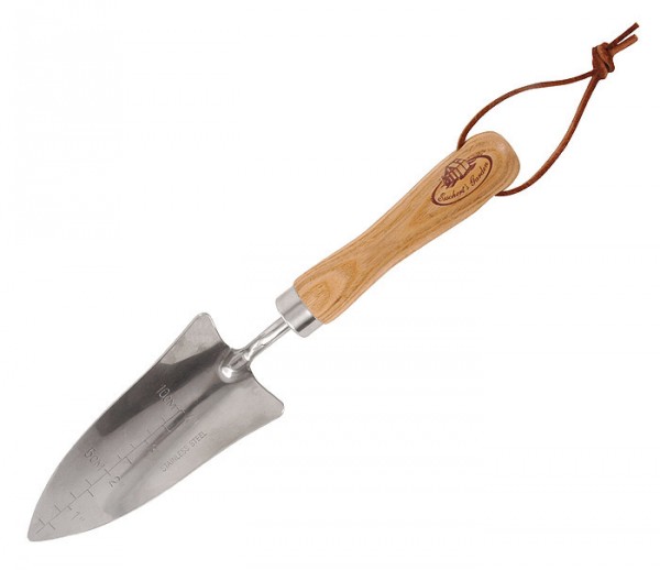 Blumenkelle Umpflanzkelle Gartenschaufel Edelstahl mit Skala