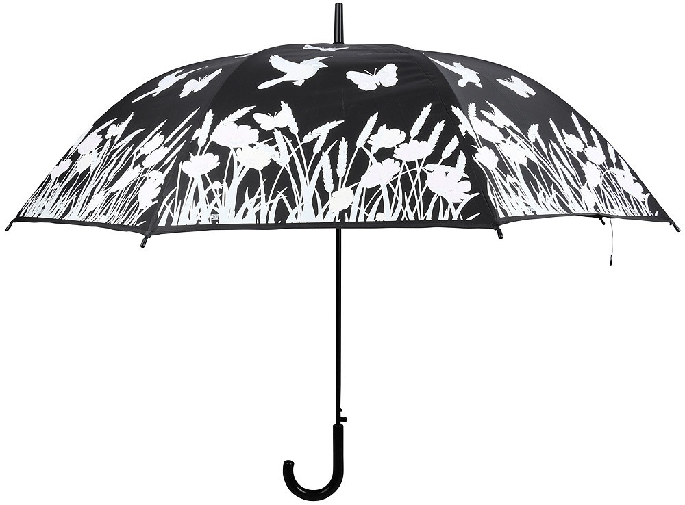Regenschirm Blumenwiese Farbwechsel bei Regen Stockschirm