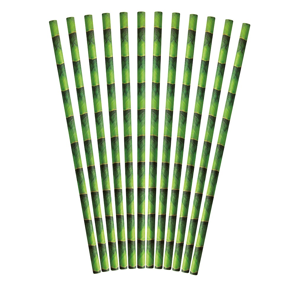 Papierstrohhalme Bambus Trinkhalme Papier 24 Stück Plastikfrei Kompostierbar