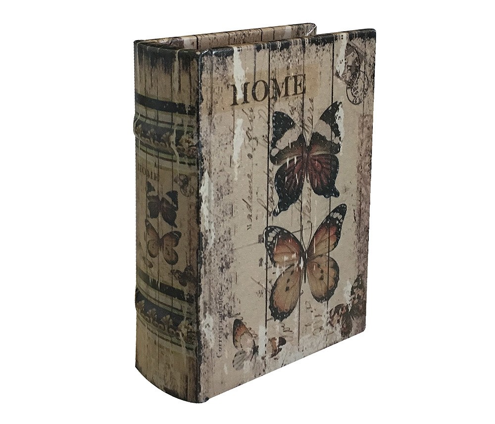 Hohles Buch mit Geheimfach Home Schmetterling Buchversteck Antik-Stil 15cm