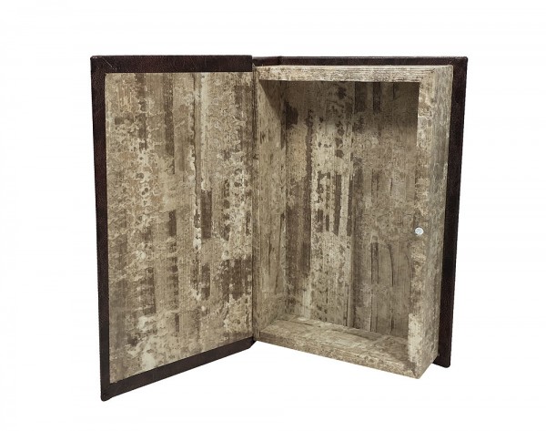 Hohles Buch mit Geheimfach Krone Lilie Antik-Stil Buchversteck Aufbewahrungsbox