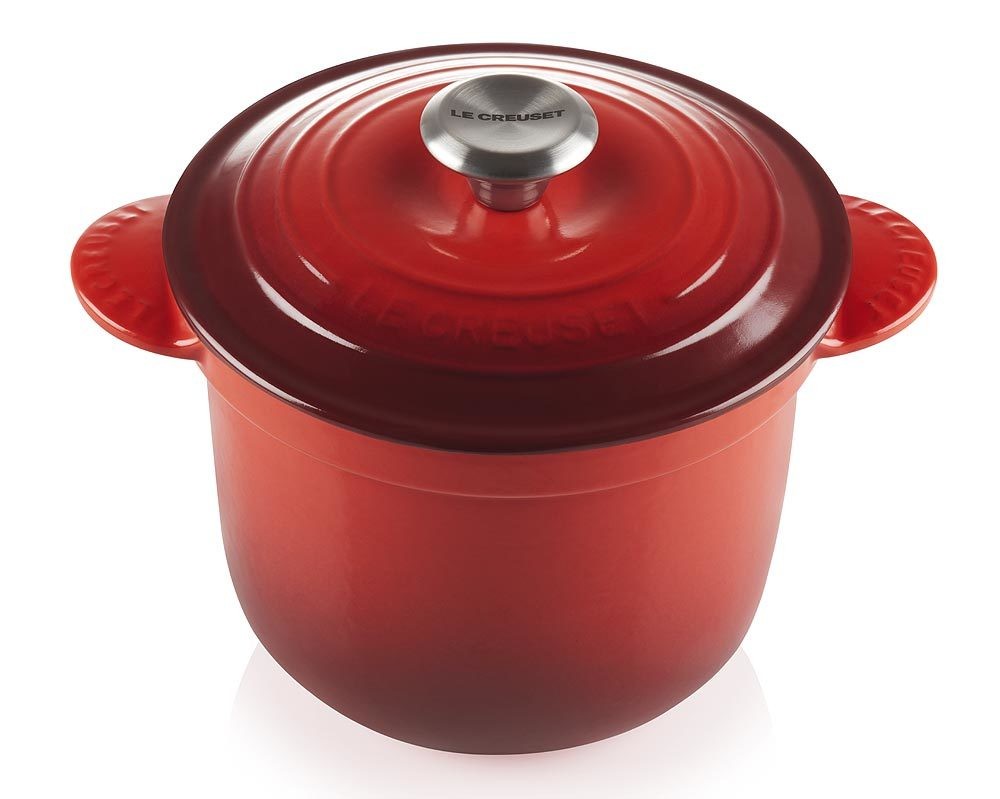 Le Creuset Cocotte Every Gusseisen mit Poteriedeckel Kirschrot 18cm